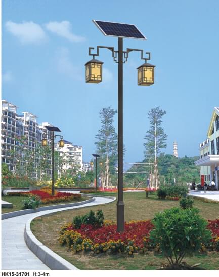 華可小區led太陽(yáng)能庭院燈