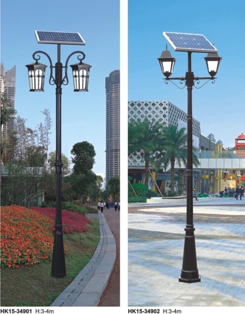 華可小區led太陽(yáng)能庭院燈