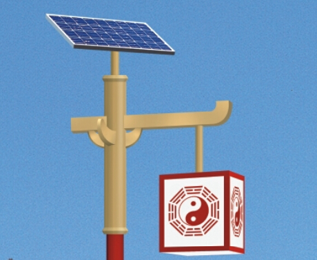 太陽(yáng)能庭院燈成為公園景觀(guān)的一部分
